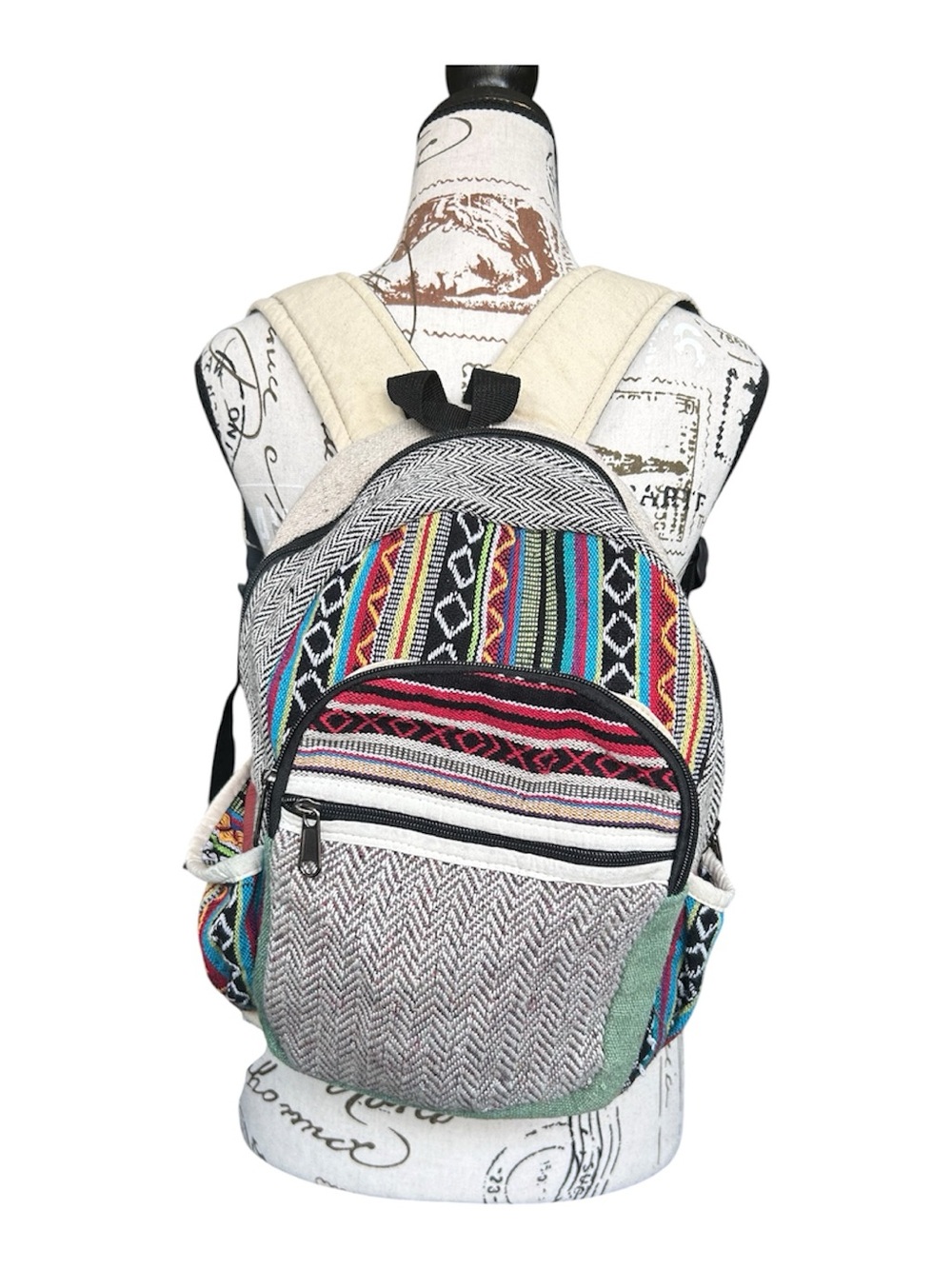 Rising International multi-colored Aztec like design small backpack